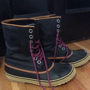 Sorel waterproof lace up boots